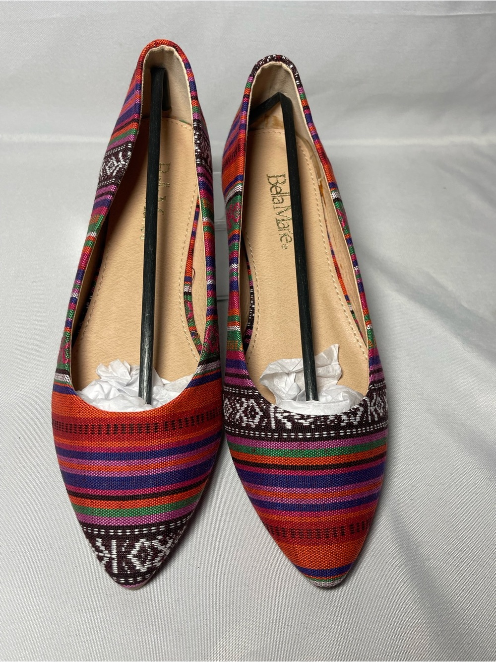 Bella Marie Multicolor Woven Pointed Toe Flats | Chaser-13 | NWT size 6.5